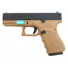 Пистолет страйкбольный WE Glock 17 gen.5 сменные накладки тан